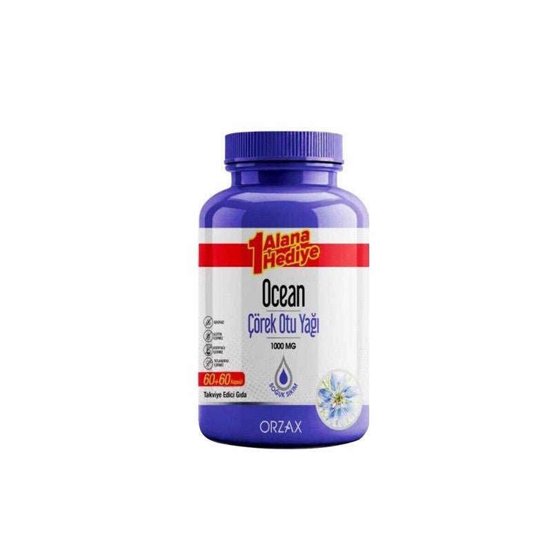 ORZAX OCEAN Έλαιο Μαύρου Κύμινου 1000mg – 60 Κάψουλες - Herbisimo