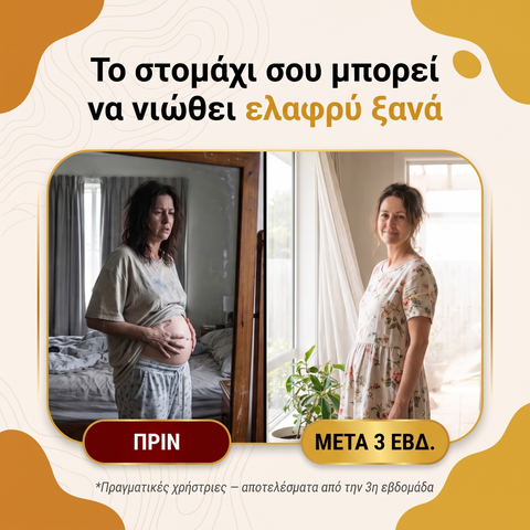 Before/after — ελαφρύ στομάχι