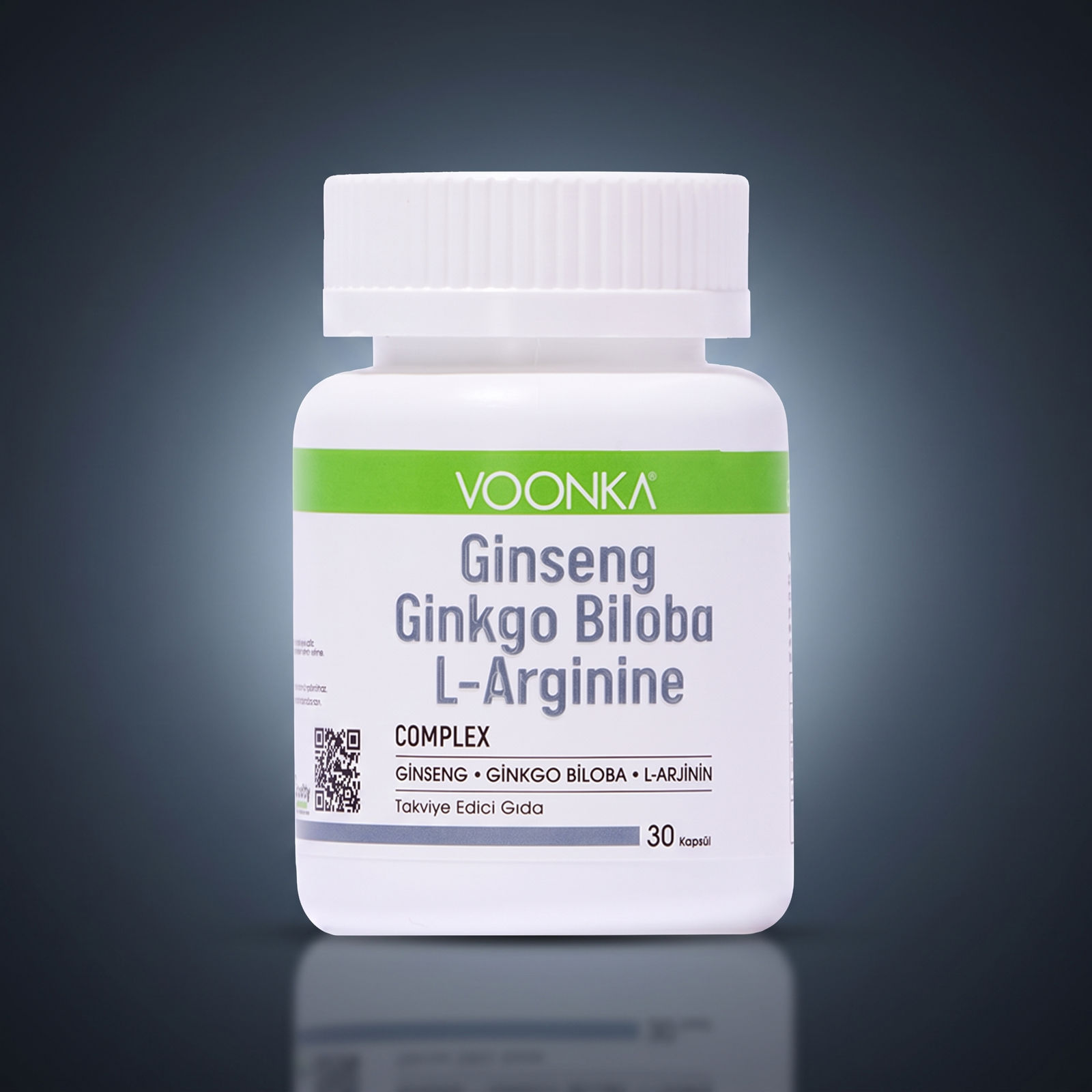 Voonka Ginseng Ginkgo Biloba L-Arginine Complex — 30 Κάψουλες