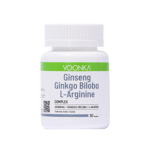 Voonka Ginseng Ginkgo Biloba L-Arginine Complex — 30 Κάψουλες